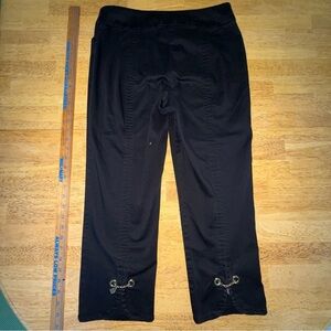 Tribal Women's Black Stretch Extensible Ankle Jeans size‎ 8 cotton spandex